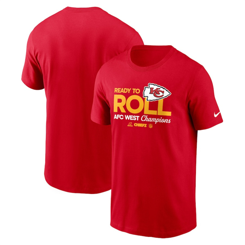 Men's Kansas City Chiefs Red 2024 AFC West Champions Locker Room Trophy Collection T-Shirt Men's Kansas City Chiefs Red 2024 AFC West Champions Locker Room Trophy Collection T-Shirt