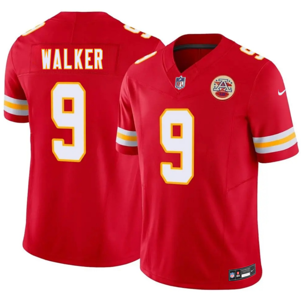 Men’s Kansas City Chiefs #9 Kenneth Walker III Red 2026 F.U.S.E. Vapor Untouchable Limited Stitched Football Jersey Men’s Kansas City Chiefs #9 Kenneth Walker III Red 2026 F.U.S.E. Vapor Untouchable Limited Stitched Football Jersey