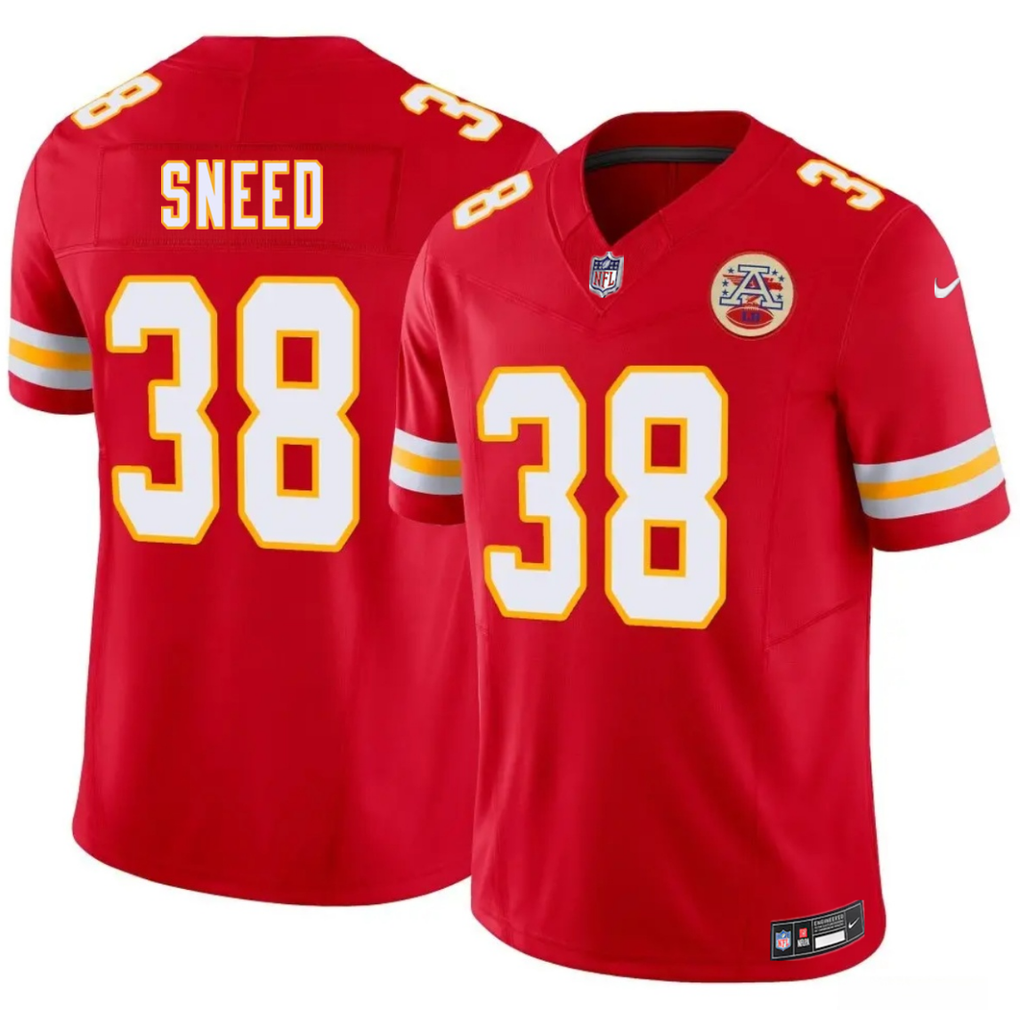 Men’s Kansas City Chiefs #38 L'Jarius Sneed Red 2026 F.U.S.E. Vapor Untouchable Limited Stitched Football Jersey