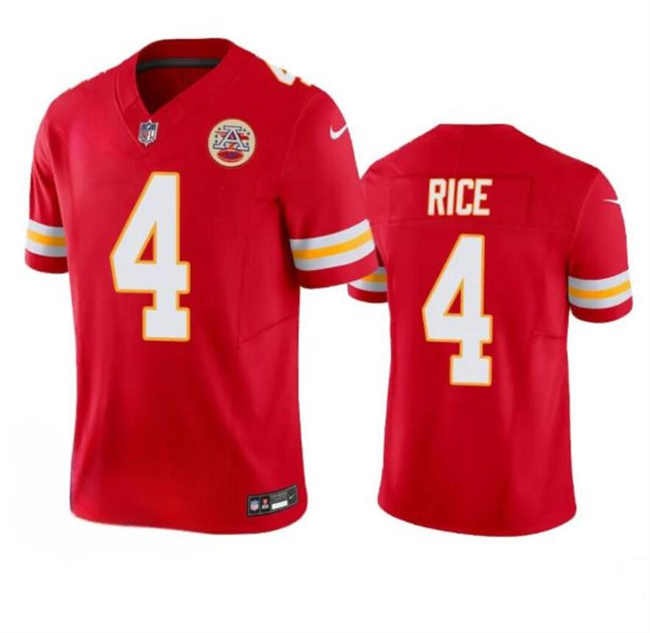Men’s Kansas City Chiefs #4 Rashee Rice Red 2024 F.U.S.E. Vapor Untouchable Limited Stitched Football Jersey Men’s Kansas City Chiefs #4 Rashee Rice Red 2024 F.U.S.E. Vapor Untouchable Limited Stitched Football Jersey