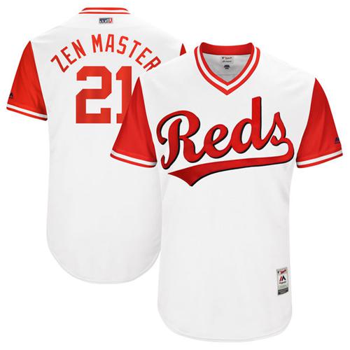 Reds #21 Michael Lorenzen White 