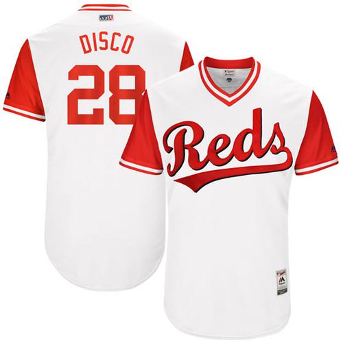 Reds #28 Anthony DeSclafani White 
