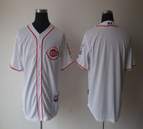 Reds Blank White Home Cool Base Stitched MLB Jersey Reds Blank White Home Cool Base Stitched MLB Jersey