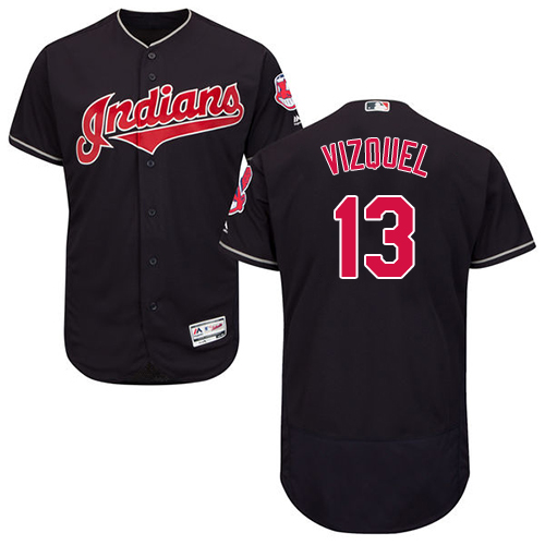 Indians #13 Omar Vizquel Navy Blue Flexbase Authentic Collection Stitched MLB Jersey Indians #13 Omar Vizquel Navy Blue Flexbase Authentic Collection Stitched MLB Jersey