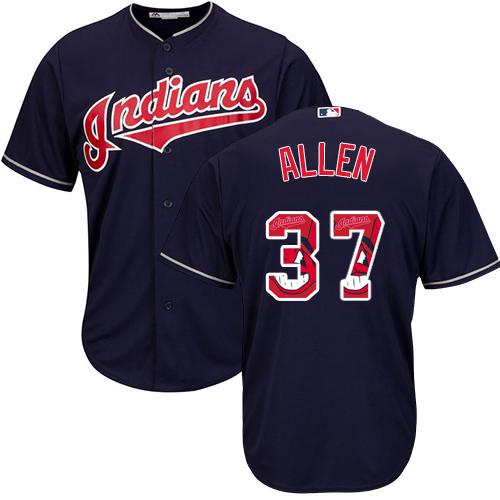 Indians #37 Cody Allen Navy Blue Team Logo Fashion Stitched MLB Jersey Indians #37 Cody Allen Navy Blue Team Logo Fashion Stitched MLB Jersey