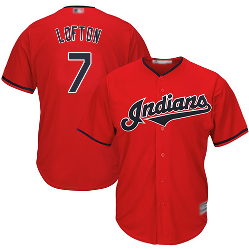 Indians #7 Kenny Lofton Red New Cool Base Stitched MLB Jersey Indians #7 Kenny Lofton Red New Cool Base Stitched MLB Jersey