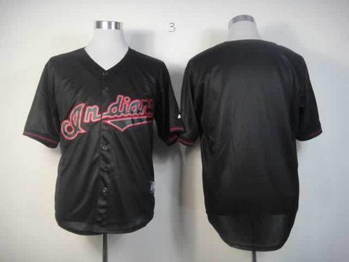 Indians Blank Black Fashion Stitched MLB Jersey Indians Blank Black Fashion Stitched MLB Jersey