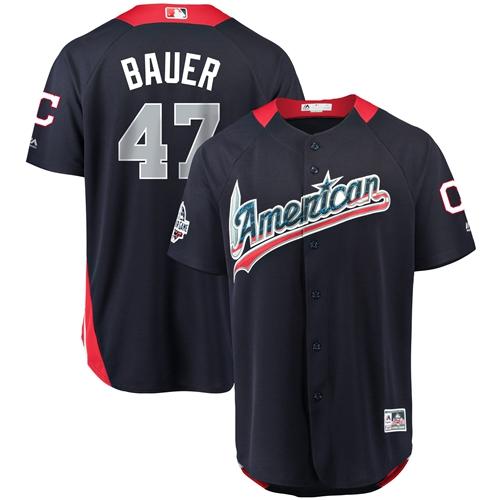 Indians #47 Trevor Bauer Navy Blue 2018 All-Star American League Stitched MLB Jersey Indians #47 Trevor Bauer Navy Blue 2018 All-Star American League Stitched MLB Jersey