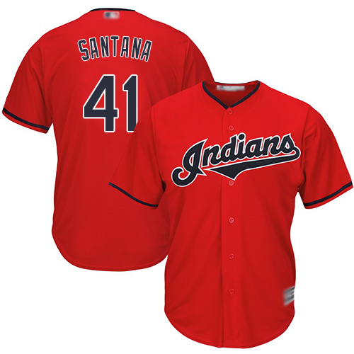 Indians #41 Carlos Santana Red New Cool Base Stitched MLB Jersey Indians #41 Carlos Santana Red New Cool Base Stitched MLB Jersey