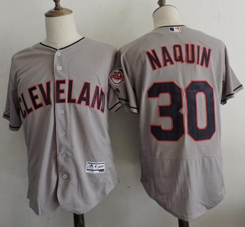Indians #30 Tyler Naquin Grey Flexbase Authentic Collection Stitched MLB Jersey Indians #30 Tyler Naquin Grey Flexbase Authentic Collection Stitched MLB Jersey