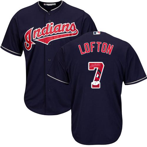 Indians #7 Kenny Lofton Navy Blue Team Logo Fashion Stitched MLB Jersey Indians #7 Kenny Lofton Navy Blue Team Logo Fashion Stitched MLB Jersey