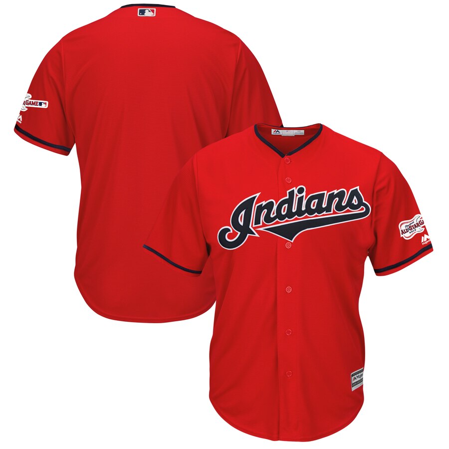 Cleveland Indians Blank Majestic Alternate 2019 All-Star Game Patch Cool Base Team Jersey Scarlet Cleveland Indians Blank Majestic Alternate 2019 All-Star Game Patch Cool Base Team Jersey Scarlet