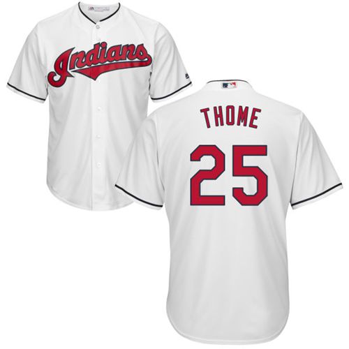 Indians #25 Jim Thome White New Cool Base Stitched MLB Jersey Indians #25 Jim Thome White New Cool Base Stitched MLB Jersey