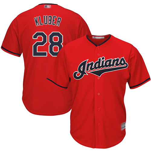 Indians #28 Corey Kluber Red New Cool Base Stitched MLB Jersey Indians #28 Corey Kluber Red New Cool Base Stitched MLB Jersey