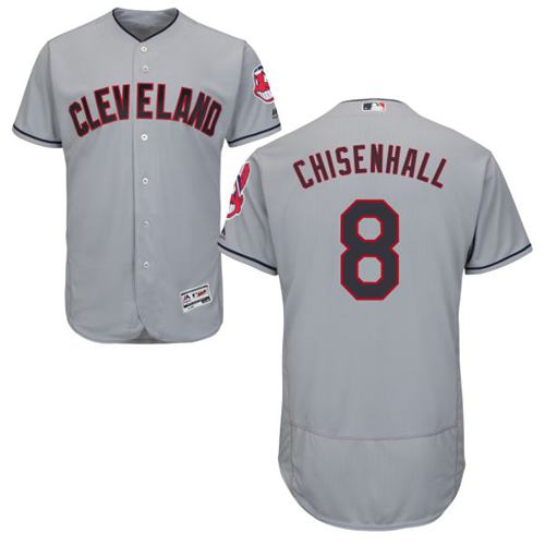 Indians #8 Lonnie Chisenhall Grey Flexbase Authentic Collection Stitched MLB Jersey Indians #8 Lonnie Chisenhall Grey Flexbase Authentic Collection Stitched MLB Jersey
