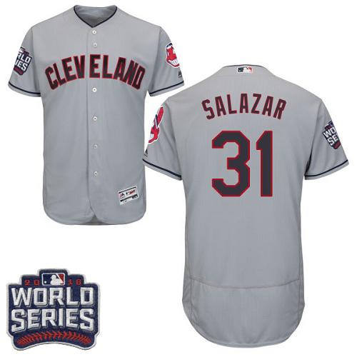 Indians #31 Danny Salazar Grey Flexbase Authentic Collection 2016 World Series Bound Stitched MLB Jersey Indians #31 Danny Salazar Grey Flexbase Authentic Collection 2016 World Series Bound Stitched MLB Jersey
