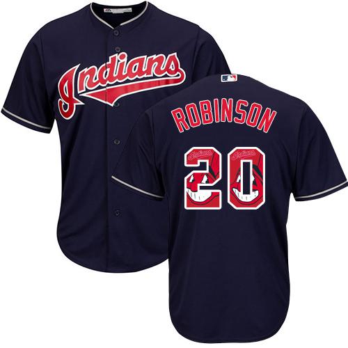Indians #20 Eddie Robinson Navy Blue Team Logo Fashion Stitched MLB Jersey Indians #20 Eddie Robinson Navy Blue Team Logo Fashion Stitched MLB Jersey