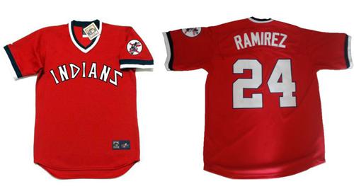 Indians #24 Manny Ramirez Red 1978 Turn Back The Clock Stitched MLB Jersey Indians #24 Manny Ramirez Red 1978 Turn Back The Clock Stitched MLB Jersey