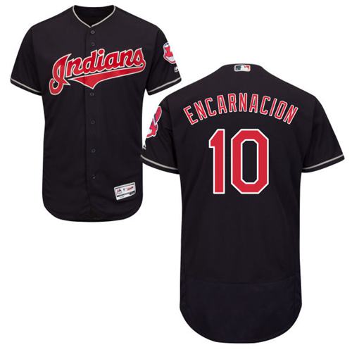 Indians #10 Edwin Encarnacion Navy Blue Flexbase Authentic Collection Stitched MLB Jersey Indians #10 Edwin Encarnacion Navy Blue Flexbase Authentic Collection Stitched MLB Jersey