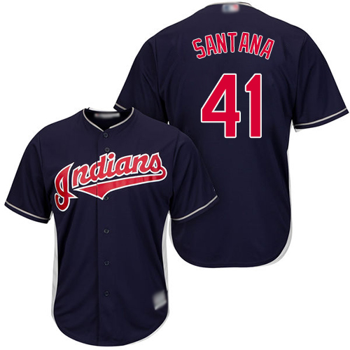 Indians #41 Carlos Santana Navy Blue New Cool Base Stitched MLB Jersey Indians #41 Carlos Santana Navy Blue New Cool Base Stitched MLB Jersey