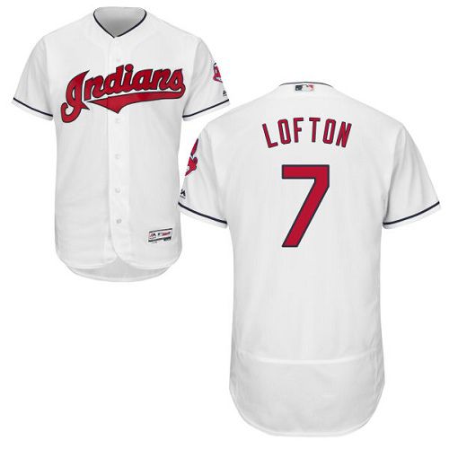 Indians #7 Kenny Lofton White Flexbase Authentic Collection Stitched MLB Jersey Indians #7 Kenny Lofton White Flexbase Authentic Collection Stitched MLB Jersey