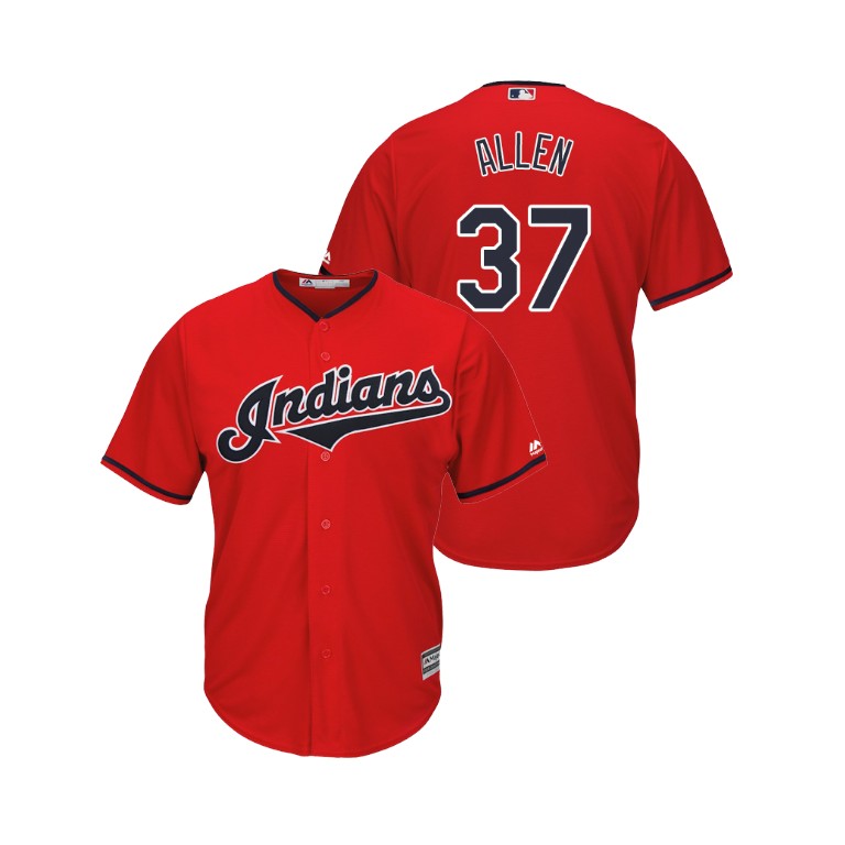Indians #37 Cody Allen Scarlet Alternate 2019 Cool Base Stitched MLB Jersey Indians #37 Cody Allen Scarlet Alternate 2019 Cool Base Stitched MLB Jersey