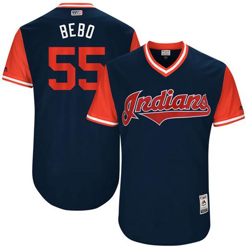 Indians #55 Roberto Perez Navy "Bebo" Players Weekend Authentic Stitched MLB Jersey Indians #55 Roberto Perez Navy "Bebo" Players Weekend Authentic Stitched MLB Jersey