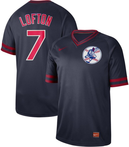 Nike Indians #7 Kenny Lofton Navy Authentic Cooperstown Collection Stitched MLB Jersey Nike Indians #7 Kenny Lofton Navy Authentic Cooperstown Collection Stitched MLB Jersey
