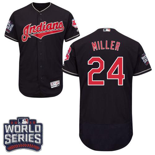 Indians #24 Andrew Miller Navy Blue Flexbase Authentic Collection 2016 World Series Bound Stitched MLB Jersey Indians #24 Andrew Miller Navy Blue Flexbase Authentic Collection 2016 World Series Bound Stitched MLB Jersey