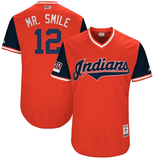 Indians #12 Francisco Lindor Red 