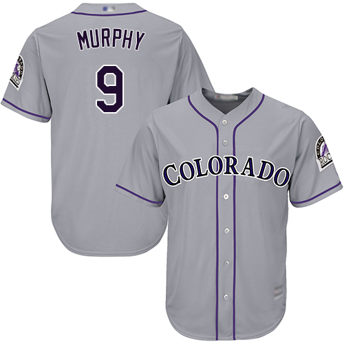 Rockies #9 Daniel Murphy Grey New Cool Base Stitched MLB Jersey Rockies #9 Daniel Murphy Grey New Cool Base Stitched MLB Jersey