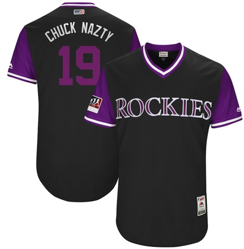Rockies #19 Charlie Blackmon Black 