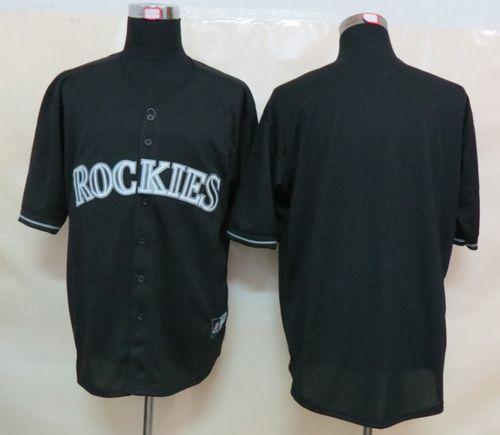 Rockies Blank Black Fashion Stitched MLB Jersey Rockies Blank Black Fashion Stitched MLB Jersey
