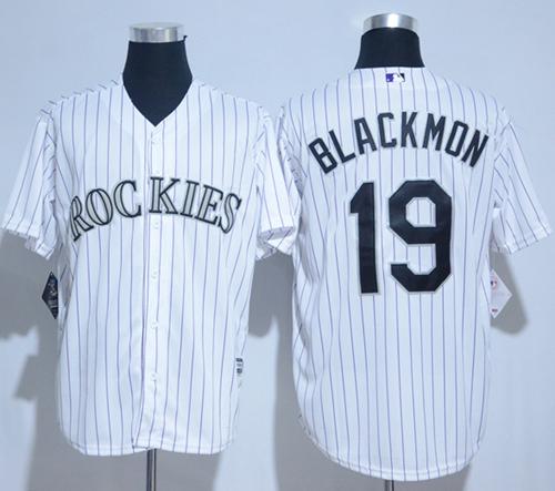 Rockies #19 Charlie Blackmon White Strip New Cool Base Stitched MLB Jersey Rockies #19 Charlie Blackmon White Strip New Cool Base Stitched MLB Jersey