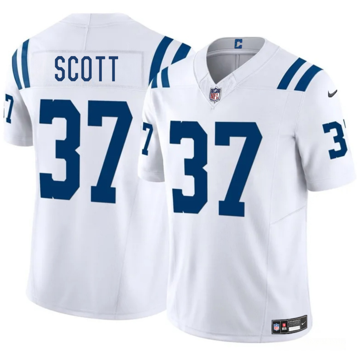 Men's Indianapolis Colts #37 Daniel Scott White 2025 F.U.S.E. Vapor Limited Stitched Football Jersey Men's Indianapolis Colts #37 Daniel Scott White 2025 F.U.S.E. Vapor Limited Stitched Football Jersey