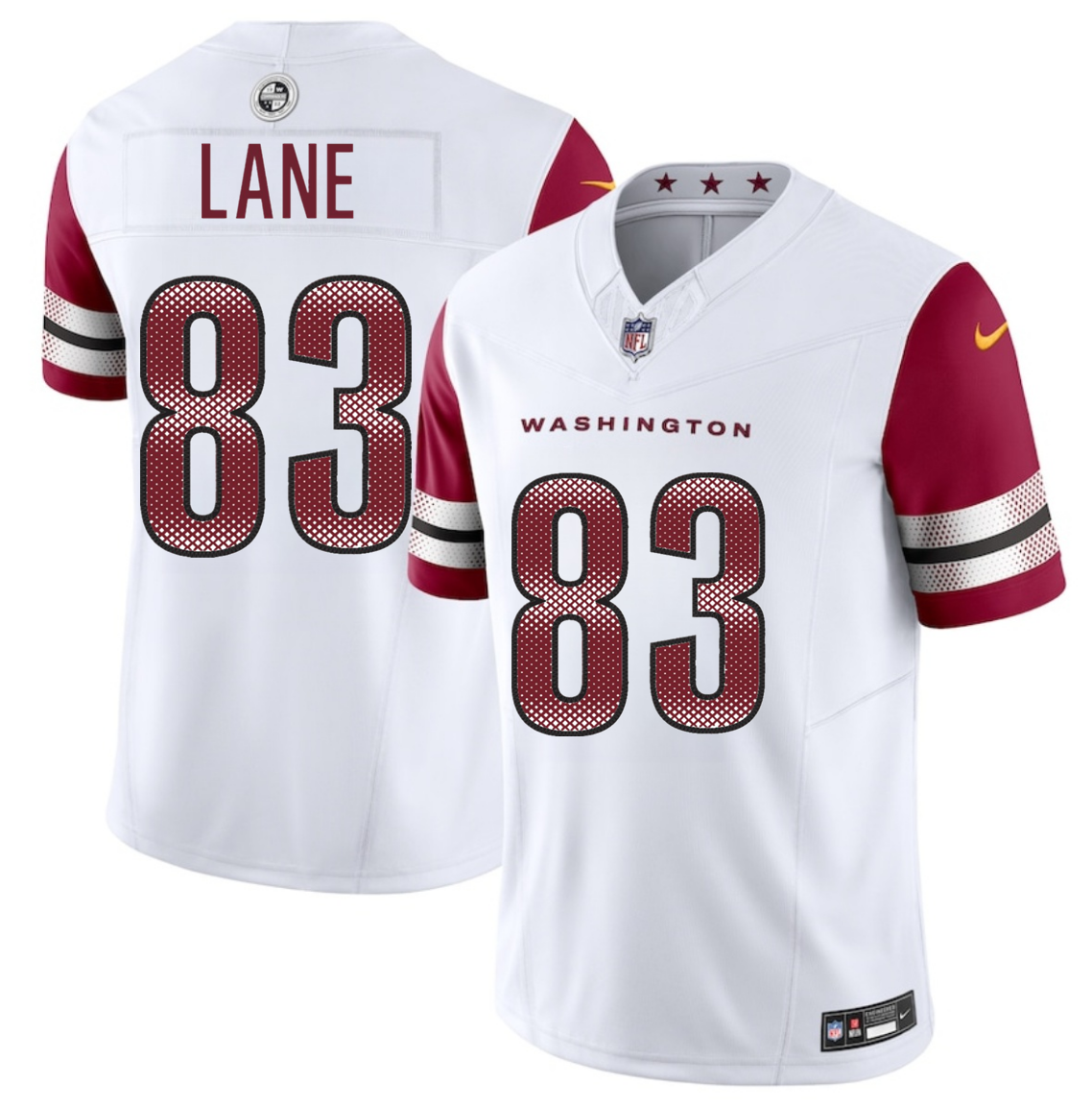 Men's Washington Commanders #83 Jaylin Lane White 2025 Draft F.U.S.E. Vapor Limited Stitched Football Jersey Men's Washington Commanders #83 Jaylin Lane White 2025 Draft F.U.S.E. Vapor Limited Stitched Football Jersey