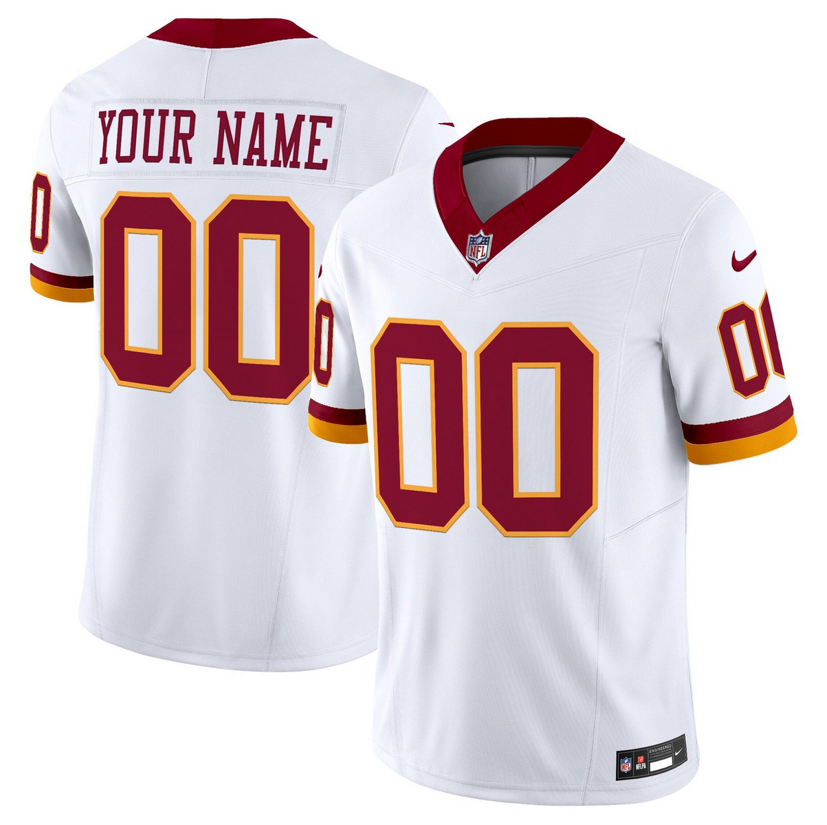 Men's Washington Commanders Active Player Custom White 2025 F.U.S.E. Throwback Vapor Limited Stitched Football Jersey Men's Washington Commanders Active Player Custom White 2025 F.U.S.E. Throwback Vapor Limited Stitched Football Jersey