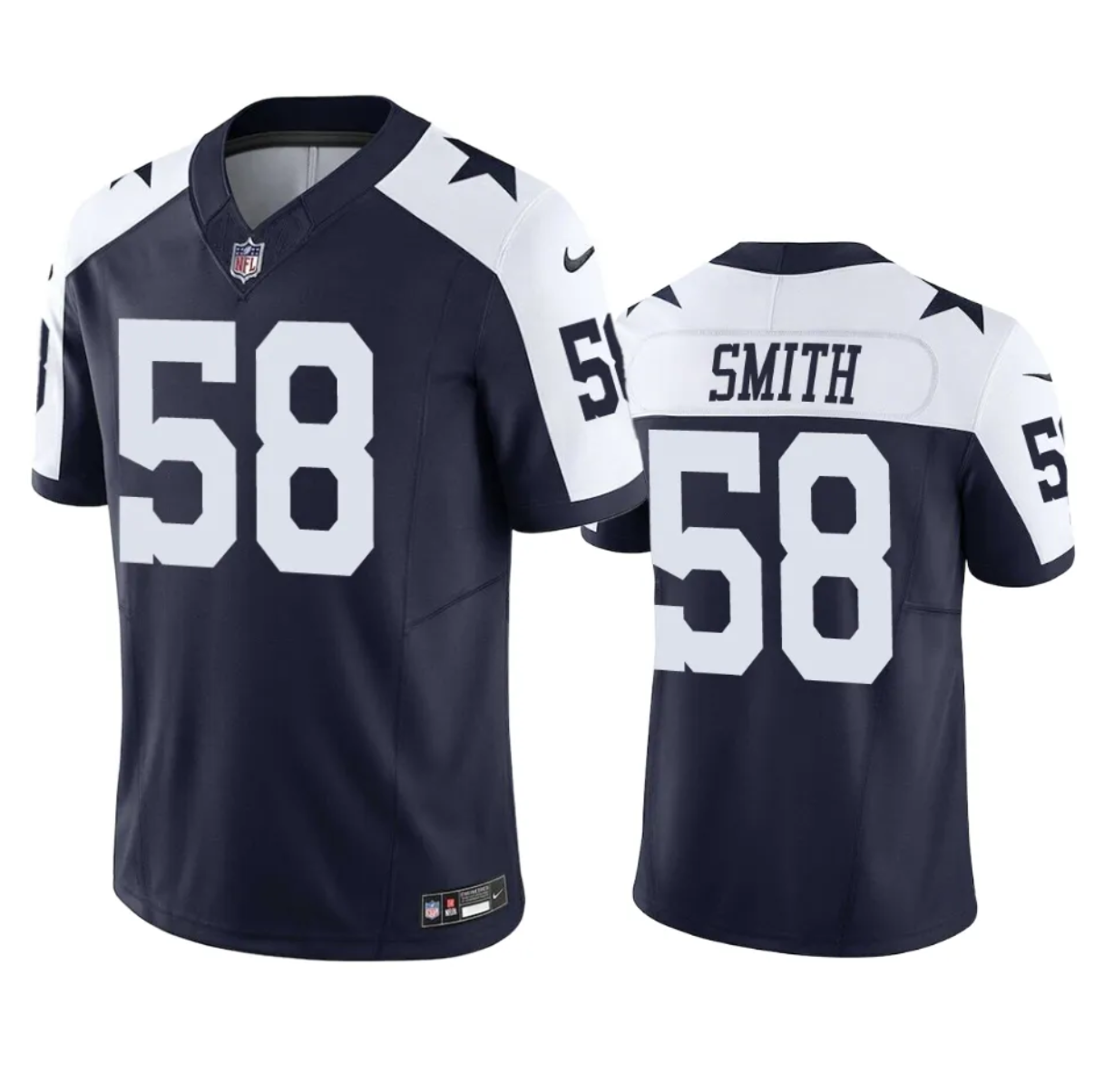Men's Dallas Cowboys #58 Mazi Smith Navy 2023 F.U.S.E. Vapor Limited Stitched Football Jersey Men's Dallas Cowboys #58 Mazi Smith Navy 2023 F.U.S.E. Vapor Limited Stitched Football Jersey