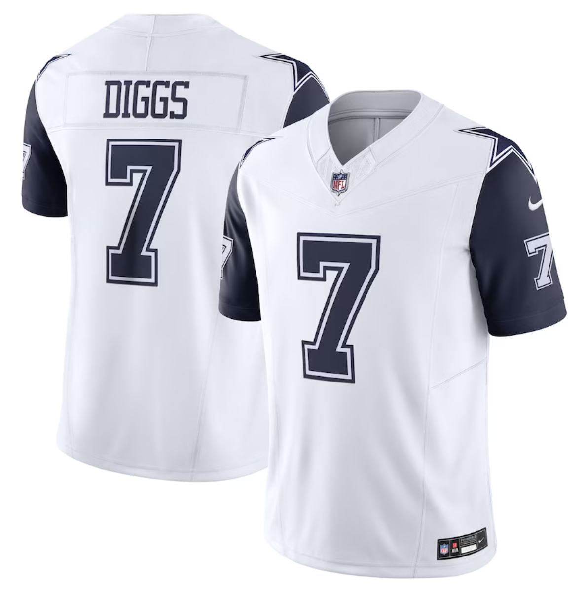 Men's Dallas Cowboys #7 Trevon Diggs White 2023 F.U.S.E. Vapor Limited Stitched Football Jersey Men's Dallas Cowboys #7 Trevon Diggs White 2023 F.U.S.E. Vapor Limited Stitched Football Jersey