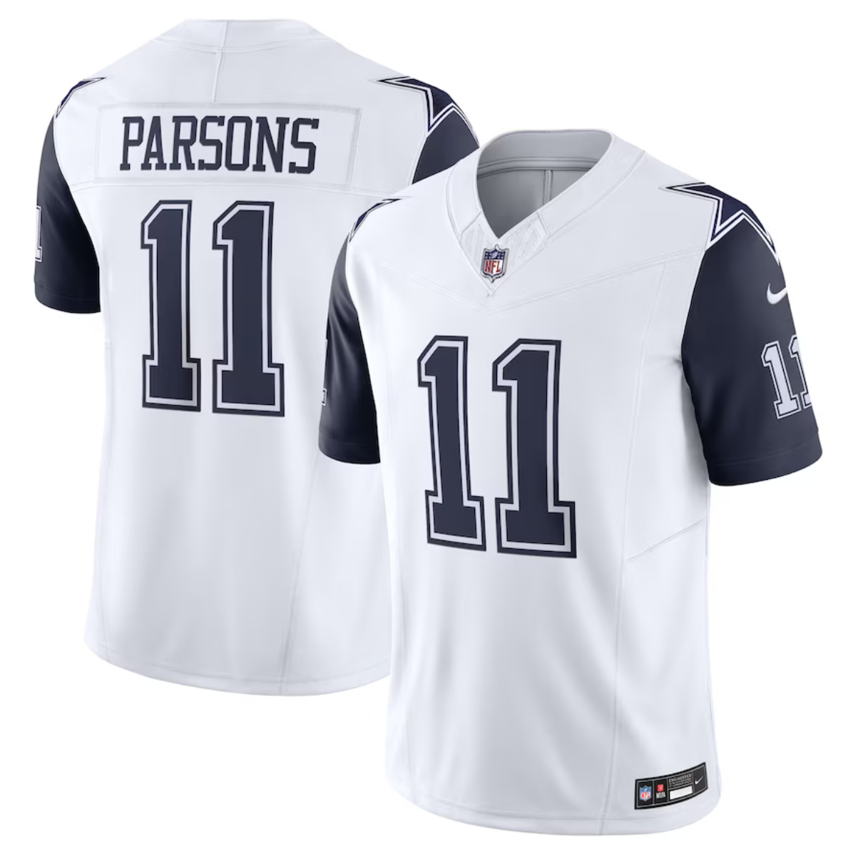 Men's Dallas Cowboys #11 Micah Parsons White 2023 F.U.S.E. Vapor Limited Stitched Football Jersey Men's Dallas Cowboys #11 Micah Parsons White 2023 F.U.S.E. Vapor Limited Stitched Football Jersey
