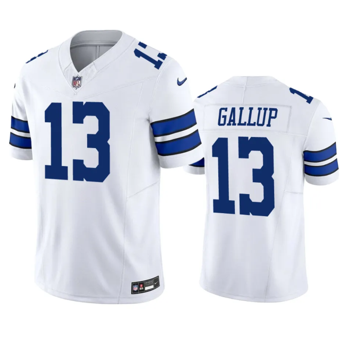 Men's Dallas Cowboys #13 Michael Gallup White 2023 F.U.S.E. Vapor Limited Stitched Football Jersey Men's Dallas Cowboys #13 Michael Gallup White 2023 F.U.S.E. Vapor Limited Stitched Football Jersey