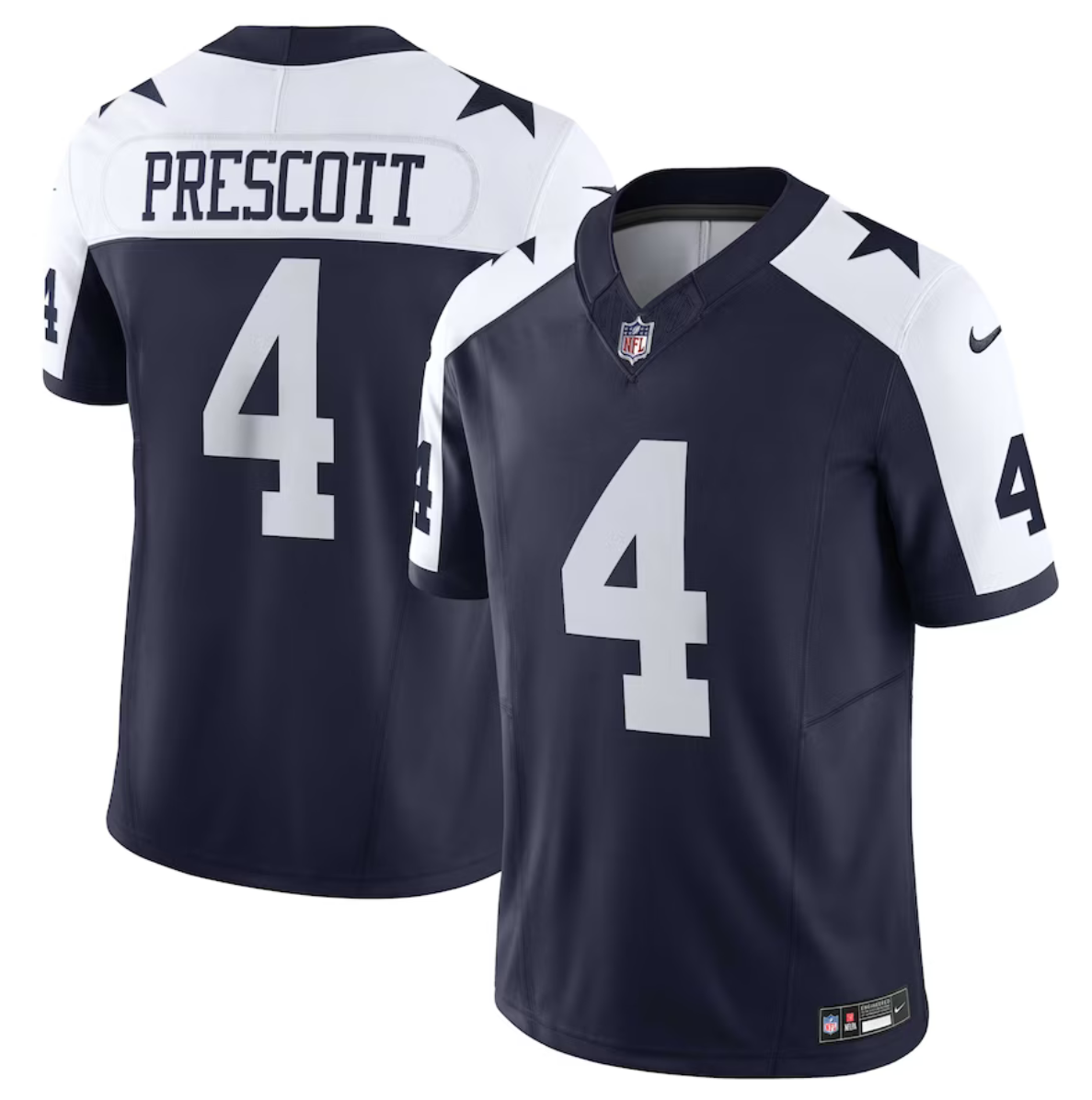 Men's Dallas Cowboys #4 Dak Prescott White 2023 F.U.S.E. Vapor Limited Stitched Football Jersey Men's Dallas Cowboys #4 Dak Prescott White 2023 F.U.S.E. Vapor Limited Stitched Football Jersey
