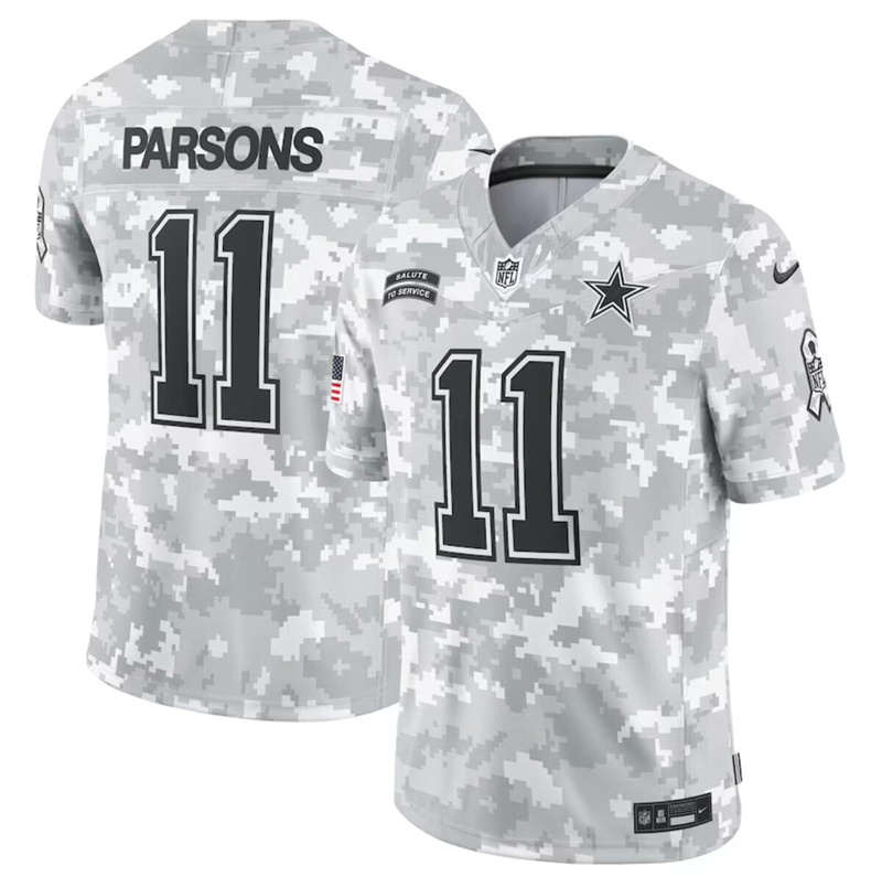 Men's Dallas Cowboys #11 Micah Parsons 2024 F.U.S.E Arctic Camo Salute to Service Limited Stitched Football Jersey Men's Dallas Cowboys #11 Micah Parsons 2024 F.U.S.E Arctic Camo Salute to Service Limited Stitched Football Jersey