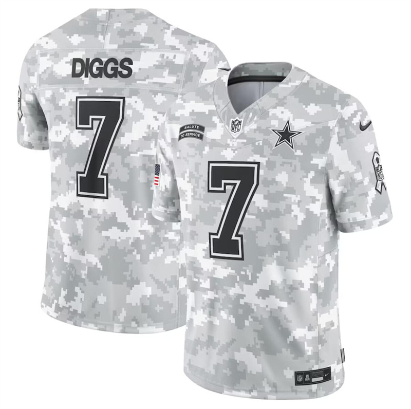 Men's Dallas Cowboys #7 Trevon Diggs 2024 F.U.S.E Arctic Camo Salute to Service Limited Stitched Football Jersey Men's Dallas Cowboys #7 Trevon Diggs 2024 F.U.S.E Arctic Camo Salute to Service Limited Stitched Football Jersey