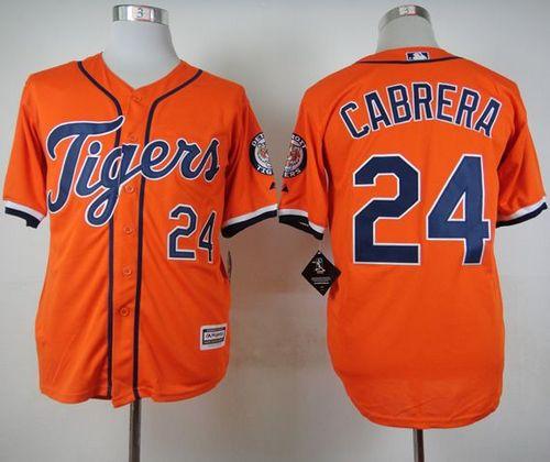 Tigers #24 Miguel Cabrera Orange Cool Base Stitched MLB Jersey Tigers #24 Miguel Cabrera Orange Cool Base Stitched MLB Jersey