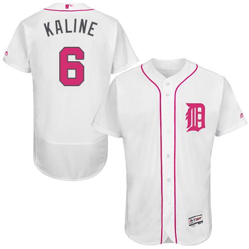 Tigers #6 Al Kaline White Flexbase Authentic Collection Mother's Day Stitched MLB Jersey Tigers #6 Al Kaline White Flexbase Authentic Collection Mother's Day Stitched MLB Jersey