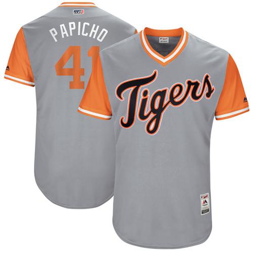 Tigers #41 Victor Martinez Gray "Papicho" Players Weekend Authentic Stitched MLB Jersey Tigers #41 Victor Martinez Gray "Papicho" Players Weekend Authentic Stitched MLB Jersey