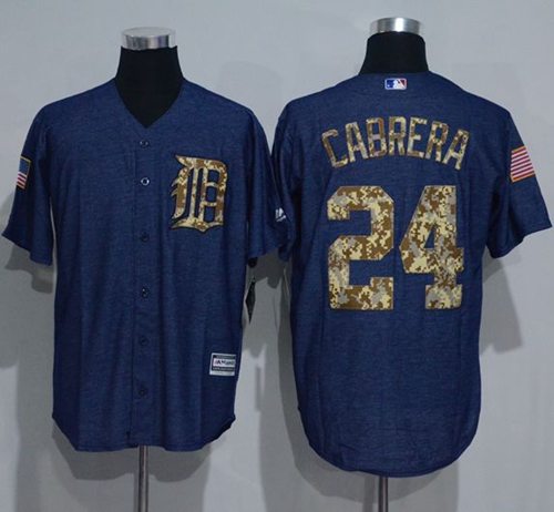 Tigers #24 Miguel Cabrera Denim Blue Salute to Service Stitched MLB Jersey Tigers #24 Miguel Cabrera Denim Blue Salute to Service Stitched MLB Jersey