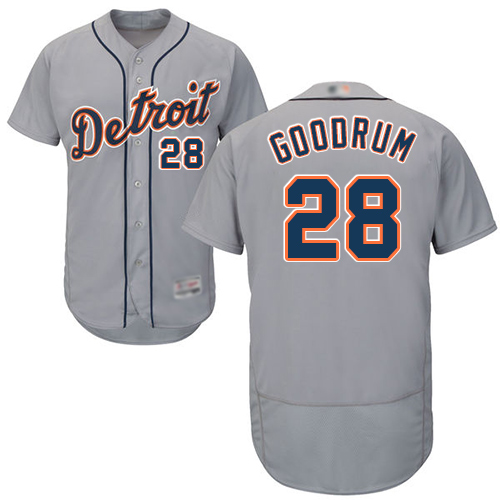 Tigers #28 Niko Goodrum Grey Flexbase Authentic Collection Stitched MLB Jersey Tigers #28 Niko Goodrum Grey Flexbase Authentic Collection Stitched MLB Jersey