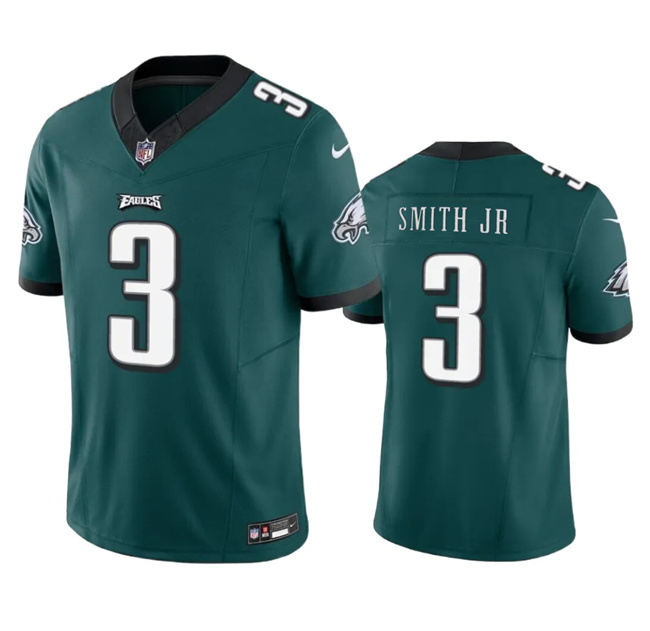 Men's Philadelphia Eagles #3 Nolan Smith JR Green 2023 F.U.S.E. Vapor Untouchable Limited Stitched Football Jersey Men's Philadelphia Eagles #3 Nolan Smith JR Green 2023 F.U.S.E. Vapor Untouchable Limited Stitched Football Jersey